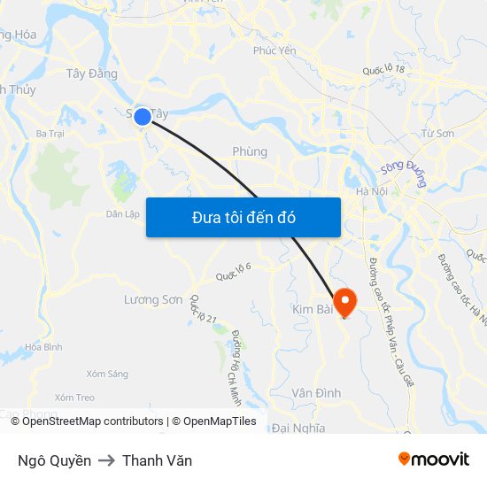 Ngô Quyền to Thanh Văn map