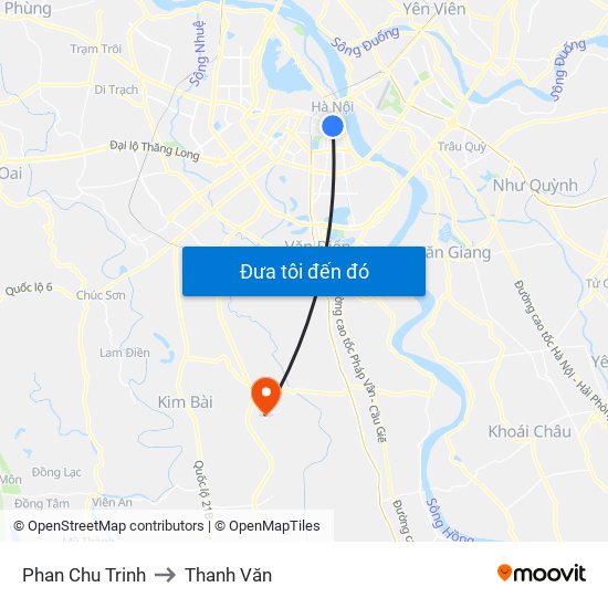 Phan Chu Trinh to Thanh Văn map