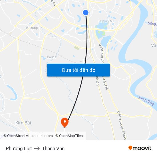 Phương Liệt to Thanh Văn map