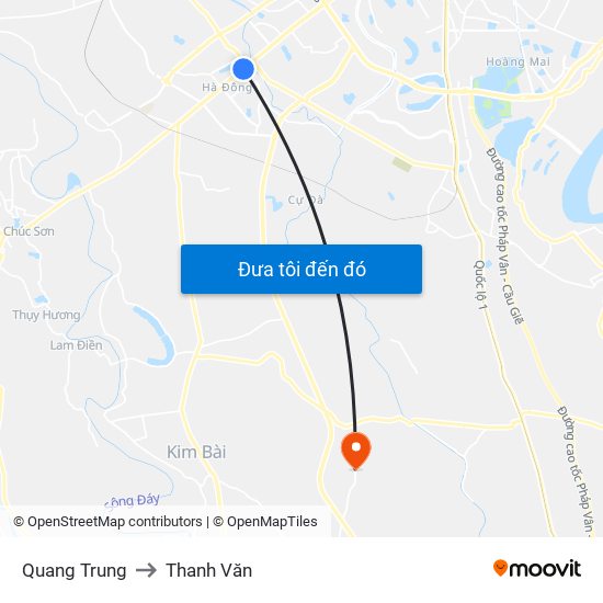Quang Trung to Thanh Văn map