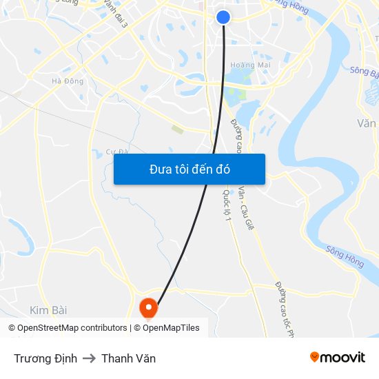 Trương Định to Thanh Văn map