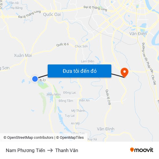 Nam Phương Tiến to Thanh Văn map