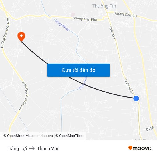 Thắng Lợi to Thanh Văn map