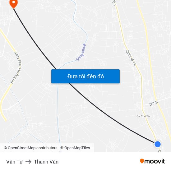 Văn Tự to Thanh Văn map