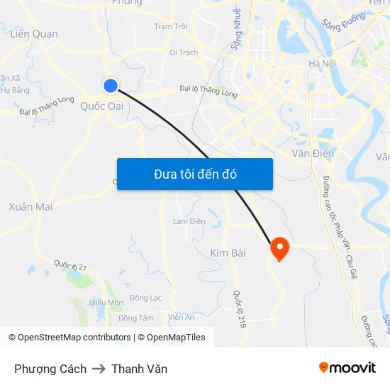 Phượng Cách to Thanh Văn map