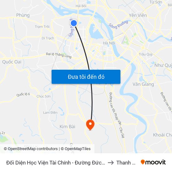 Đối Diện Học Viện Tài Chính - Đường Đức Thắng to Thanh Văn map