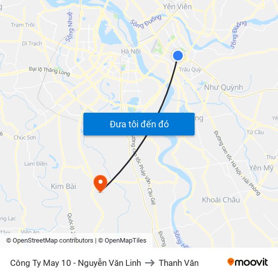 Công Ty May 10 - Nguyễn Văn Linh to Thanh Văn map