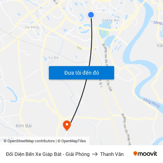 Đối Diện Bến Xe Giáp Bát - Giải Phóng to Thanh Văn map