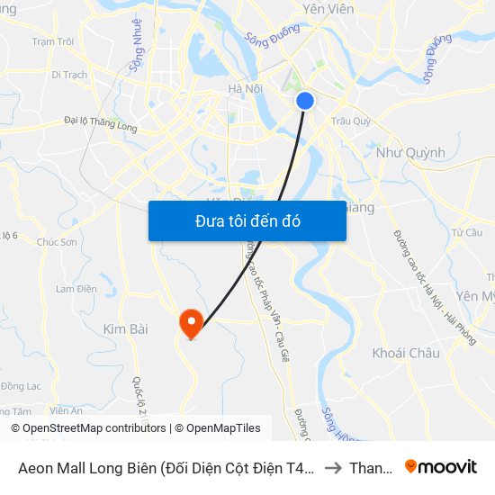 Aeon Mall Long Biên (Đối Diện Cột Điện T4a/2a-B Đường Cổ Linh) to Thanh Văn map