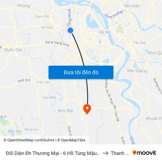 Đối Diện Đh Thương Mại - 6 Hồ Tùng Mậu (Cột Sau) to Thanh Văn map