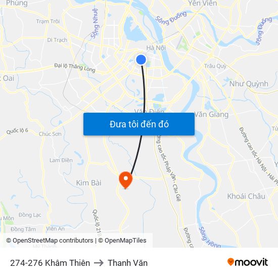 274-276 Khâm Thiên to Thanh Văn map