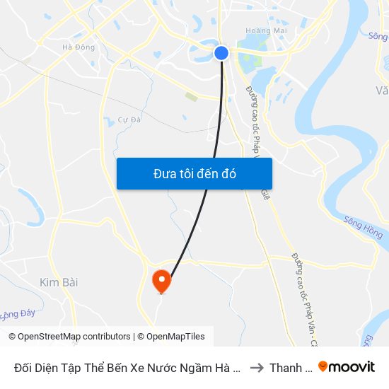 Đối Diện Tập Thể Bến Xe Nước Ngầm Hà Nội - Ngọc Hồi to Thanh Văn map
