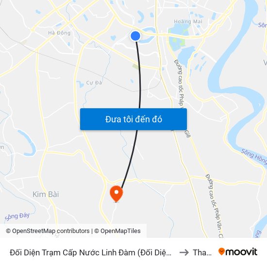 Đối Diện Trạm Cấp Nước Linh Đàm (Đối Diện Chung Cư Hh1c) - Nguyễn Hữu Thọ to Thanh Văn map