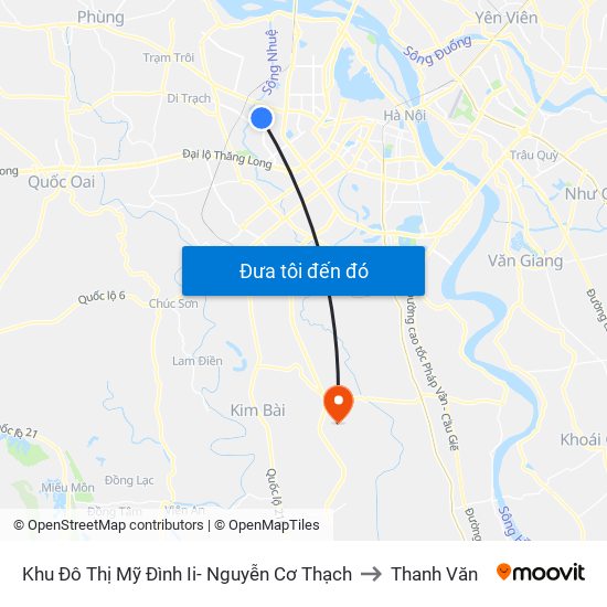 Khu Đô Thị Mỹ Đình Ii- Nguyễn Cơ Thạch to Thanh Văn map