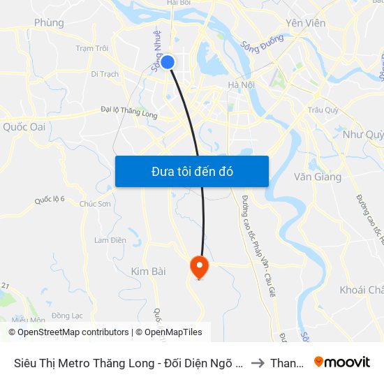 Siêu Thị Metro Thăng Long - Đối Diện Ngõ 599 Phạm Văn Đồng to Thanh Văn map