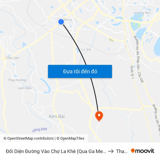 Đối Diện Đường Vào Chợ La Khê (Qua Ga Metro La Khê) - 405 Quang Trung (Hà Đông) to Thanh Văn map