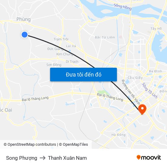 Song Phượng to Thanh Xuân Nam map