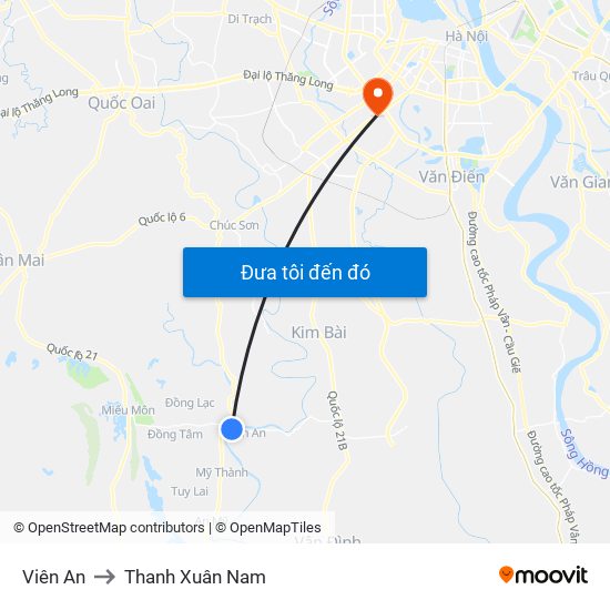 Viên An to Thanh Xuân Nam map