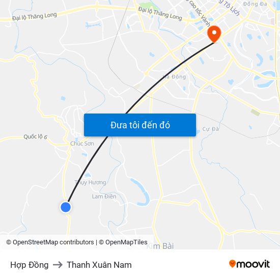 Hợp Đồng to Thanh Xuân Nam map