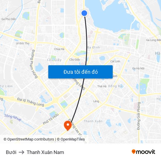 Bưởi to Thanh Xuân Nam map