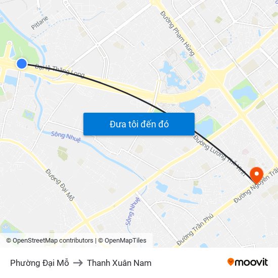 Phường Đại Mỗ to Thanh Xuân Nam map