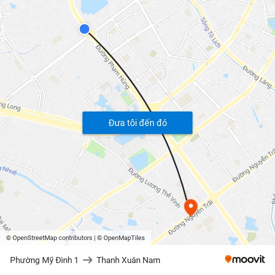 Phường Mỹ Đình 1 to Thanh Xuân Nam map