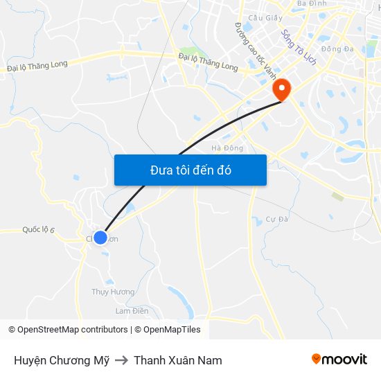 Huyện Chương Mỹ to Thanh Xuân Nam map