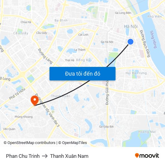 Phan Chu Trinh to Thanh Xuân Nam map