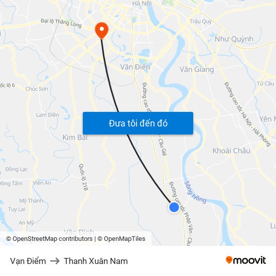 Vạn Điểm to Thanh Xuân Nam map