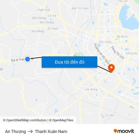 An Thượng to Thanh Xuân Nam map