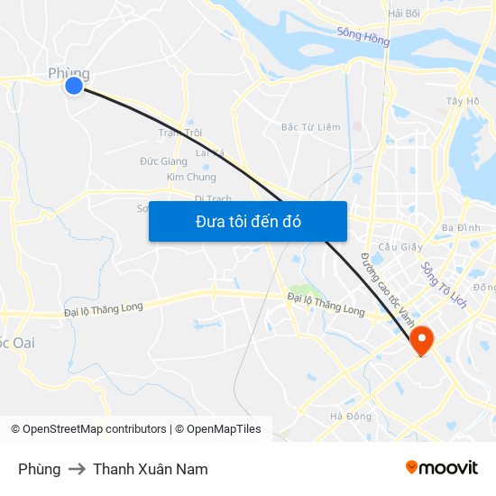 Phùng to Thanh Xuân Nam map