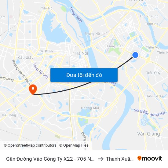 Gần Đường Vào Công Ty X22 - 705 Nguyễn Văn Linh to Thanh Xuân Nam map