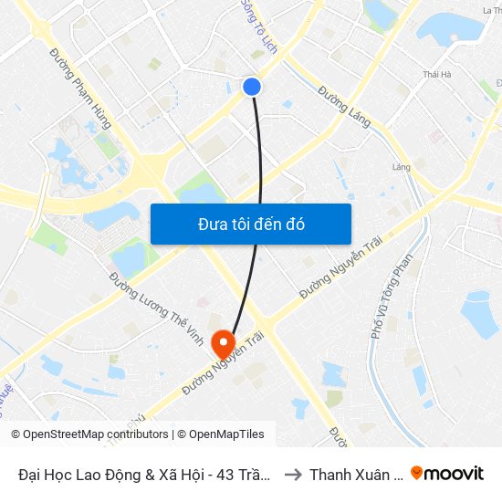 Đại Học Lao Động & Xã Hội - 43 Trần Duy Hưng to Thanh Xuân Nam map