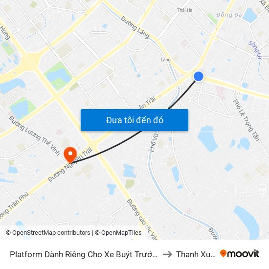 Platform Dành Riêng Cho Xe Buýt Trước Nhà 604 Trường Chinh to Thanh Xuân Nam map