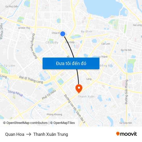 Quan Hoa to Thanh Xuân Trung map