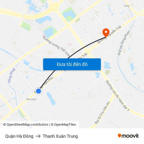 Quận Hà Đông to Thanh Xuân Trung map