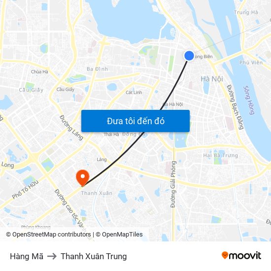 Hàng Mã to Thanh Xuân Trung map