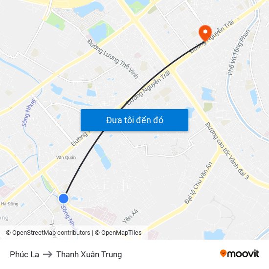 Phúc La to Thanh Xuân Trung map