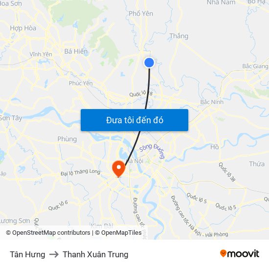 Tân Hưng to Thanh Xuân Trung map