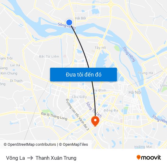 Võng La to Thanh Xuân Trung map
