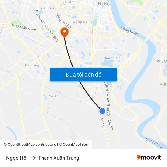 Ngọc Hồi to Thanh Xuân Trung map