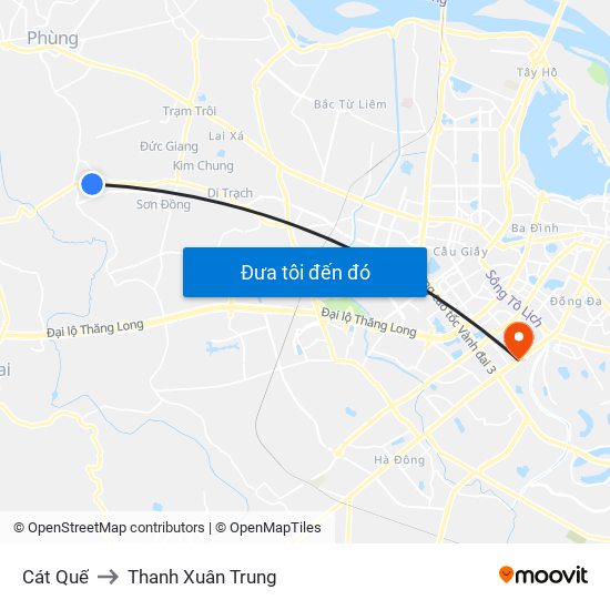 Cát Quế to Thanh Xuân Trung map