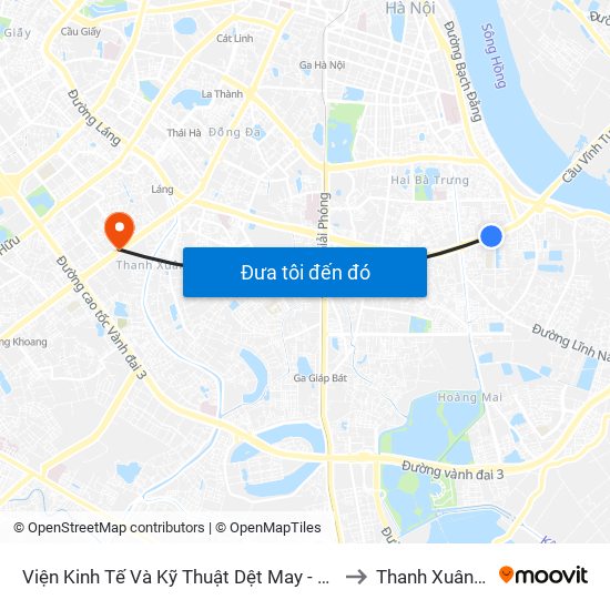 Viện Kinh Tế Và Kỹ Thuật Dệt May - 478 Minh Khai to Thanh Xuân Trung map