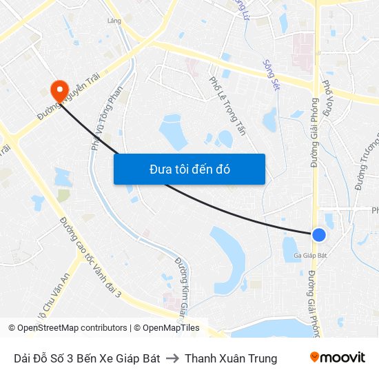 Dải Đỗ Số 3 Bến Xe Giáp Bát to Thanh Xuân Trung map