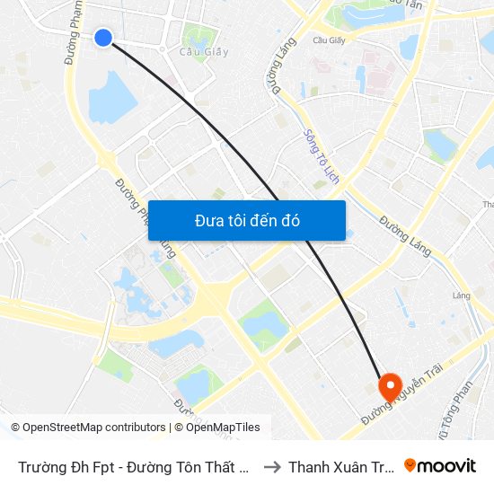 Trường Đh Fpt - Đường Tôn Thất Thuyết to Thanh Xuân Trung map