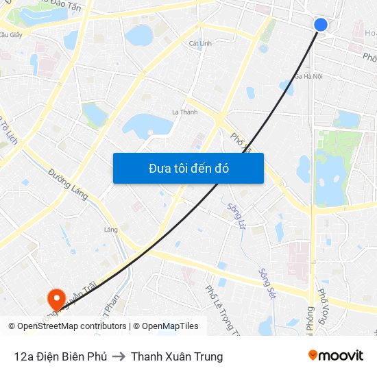 12a Điện Biên Phủ to Thanh Xuân Trung map