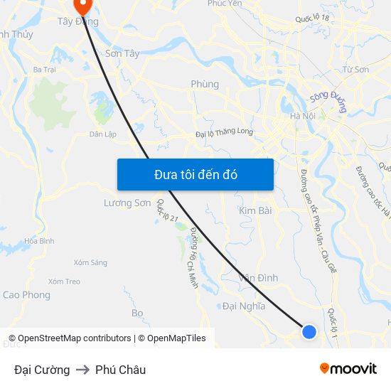 Đại Cường to Phú Châu map