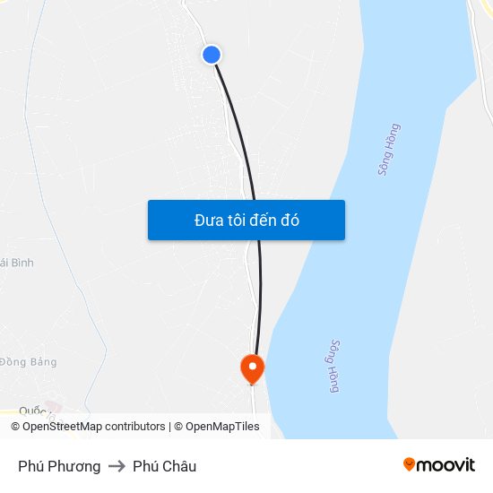 Phú Phương to Phú Châu map
