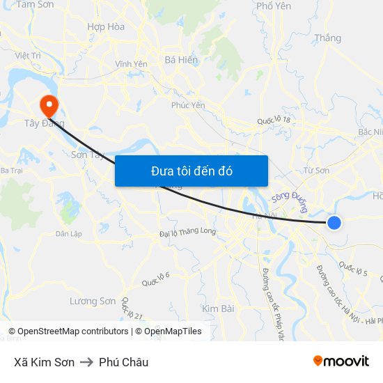 Xã Kim Sơn to Phú Châu map