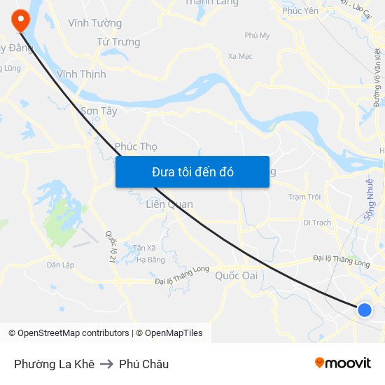 Phường La Khê to Phú Châu map